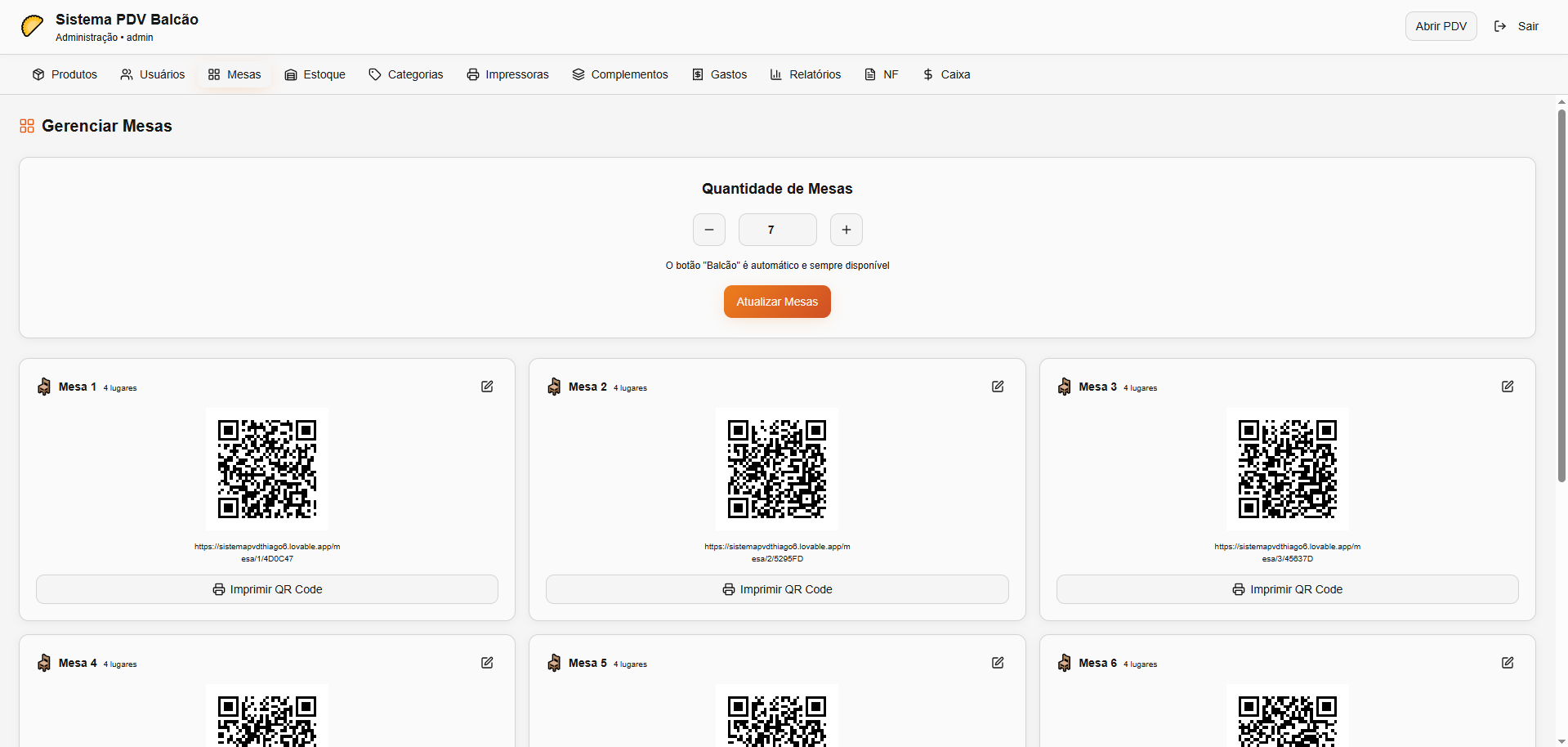 Painel de senhas do balcão